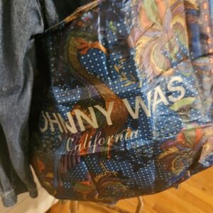 Johnny Was Blue and Orange Patterned Tote